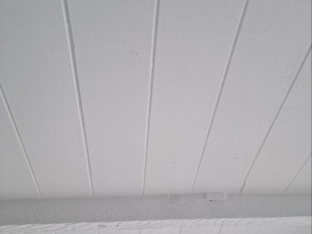 Ceiling finished in white